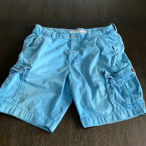 American Eagle Blue Classic Cargo Shorts Size 36